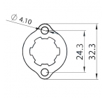Lánckerék rögzítő tányér - Teknix (11 fog)
