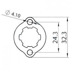 Lánckerék rögzítő tányér - Teknix (11 fog)